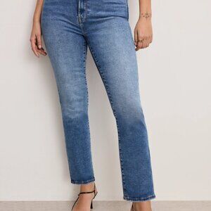 Good American Always Fits Good Legs Straight Womens 6 8 10 12 Medium Wash Jeans